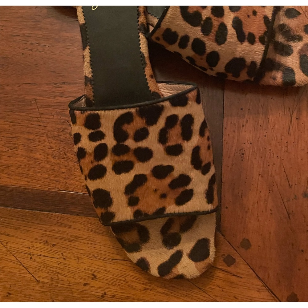 J. Crew hair on hide sandals